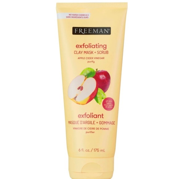 2 Freeman exfoliating Cleansing‎ Apple Cider Vinegar Clay Mask & Scrub new - Picture 1 of 4